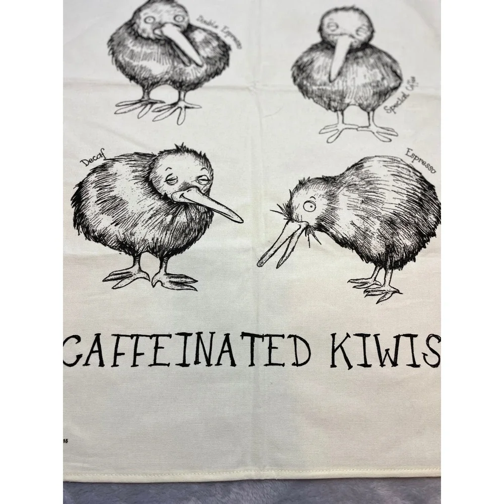 Derek Caffeinated Kiwis Tea Towel 19